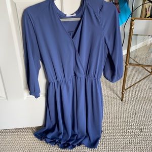 Blue Long Sleeve Dress